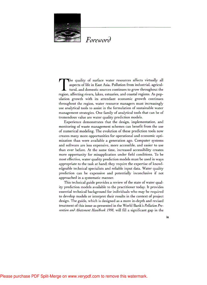 image for page Water Quality Modeling