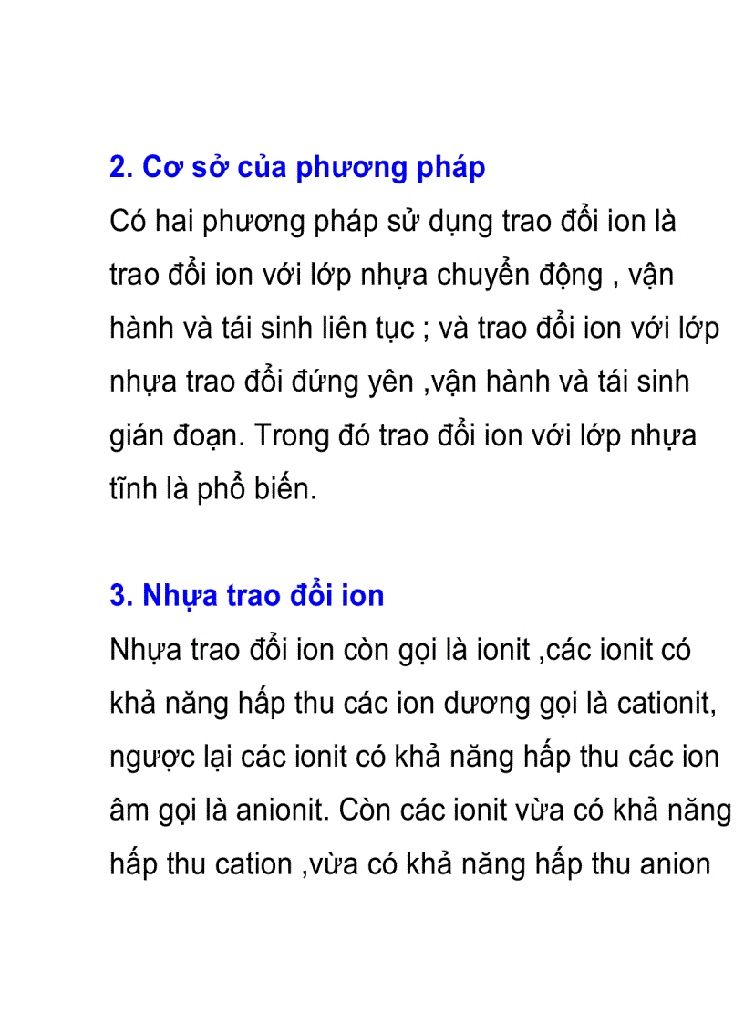 image for page Dùng phương pháp trao đổi ion để xử lý nước cứng
