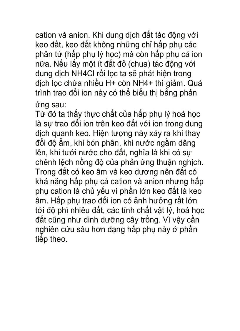 image for page Các dạng hấp phụ trong đất Ý nghĩa Thực tiễn