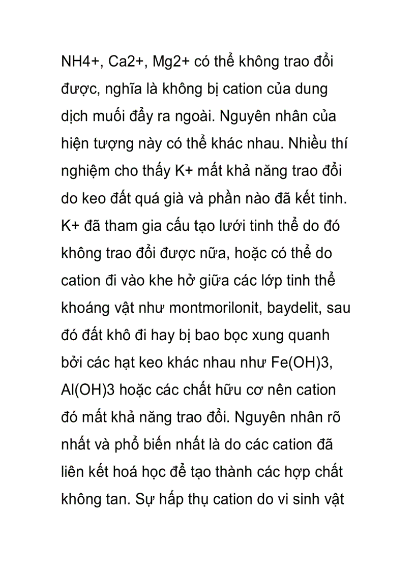 image for page Hấp phụ trao đổi cation Quy luậ phản ứng hấp phụ cation
