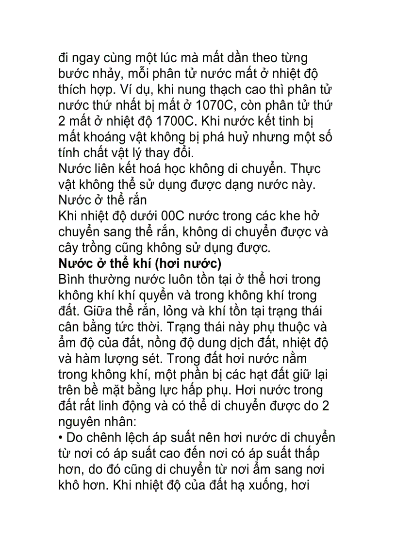 image for page Vai trò của nước đối với đất và cây trồng