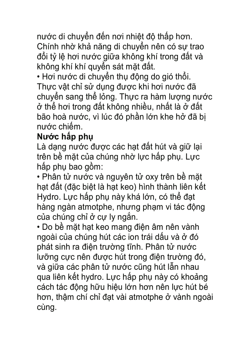 image for page Vai trò của nước đối với đất và cây trồng