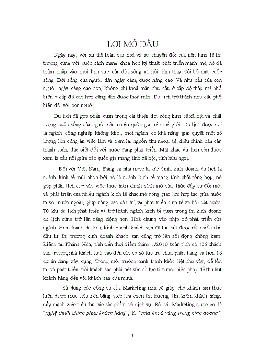 image for page Thực trạng và một số giải pháp hoàn thiện công tác marketing mix tại khách sạn đông phương 2