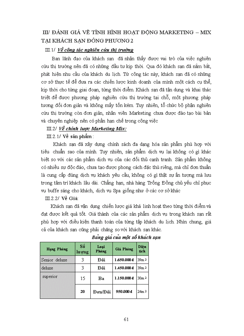 image for page Thực trạng và một số giải pháp hoàn thiện công tác marketing mix tại khách sạn đông phương 2