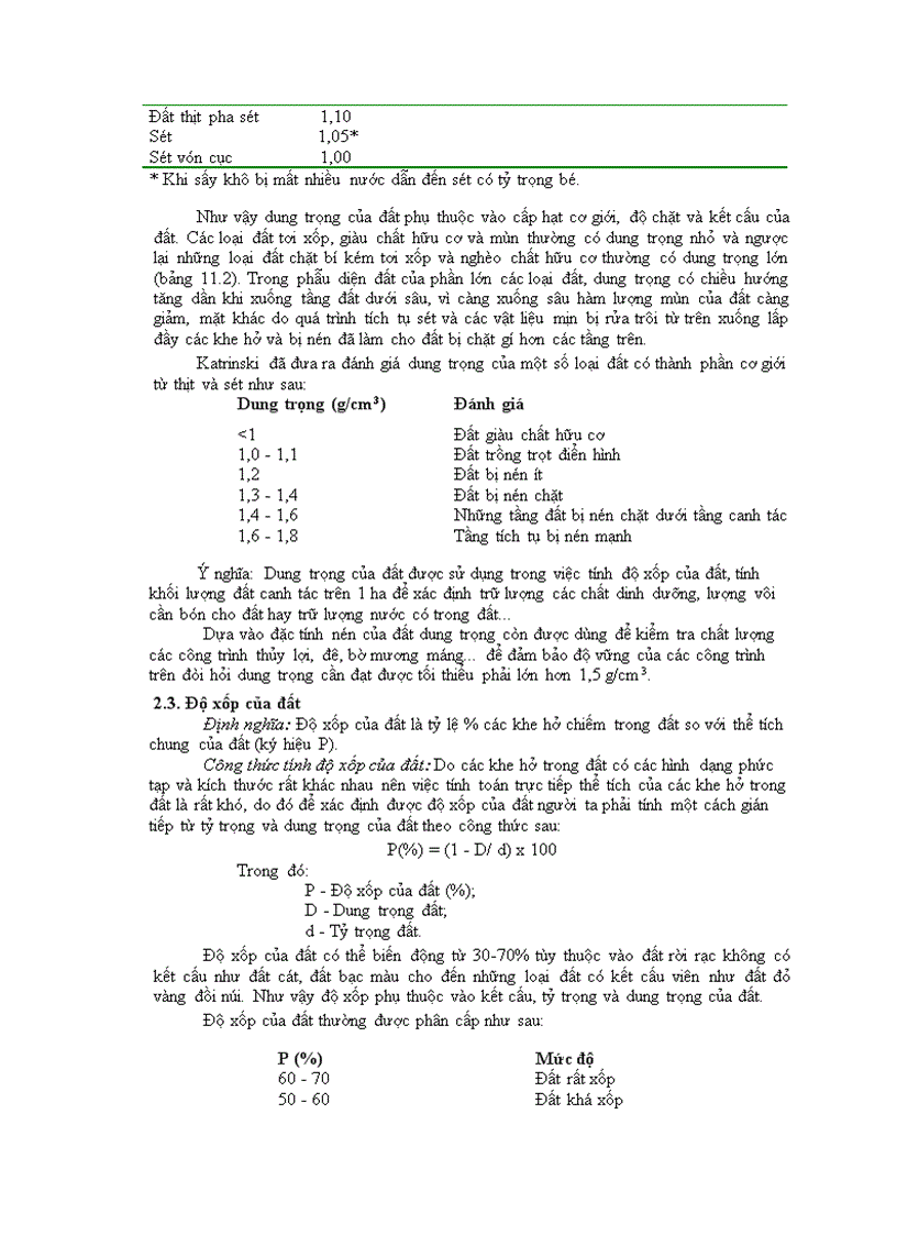 image for page Một số tính chất vật lý và cơ lý của đất