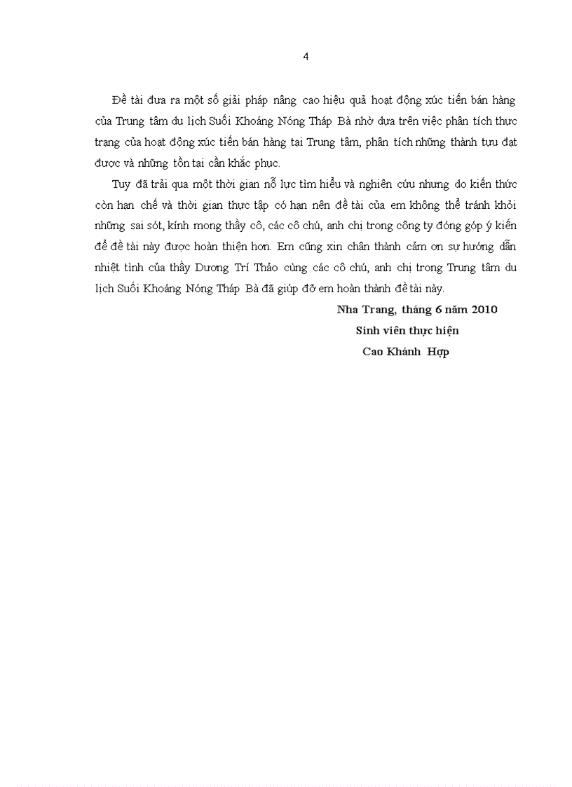 image for page Đẩy mạnh hoạt động xúc tiến bán hàng tại Trung tâm du lịch Suối Khoáng Nóng Tháp Bà Nha Trang