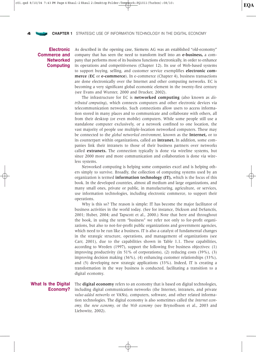 image for page Strategic Use of Information Technology in the Digital Economy