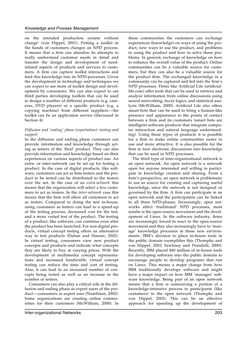 image for page Knowledge Managing and Knowledge Management Systems in Inter organizational networks