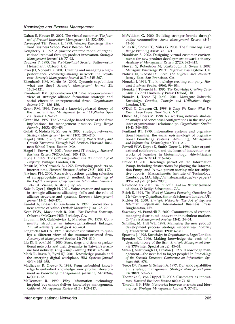 image for page Knowledge Managing and Knowledge Management Systems in Inter organizational networks