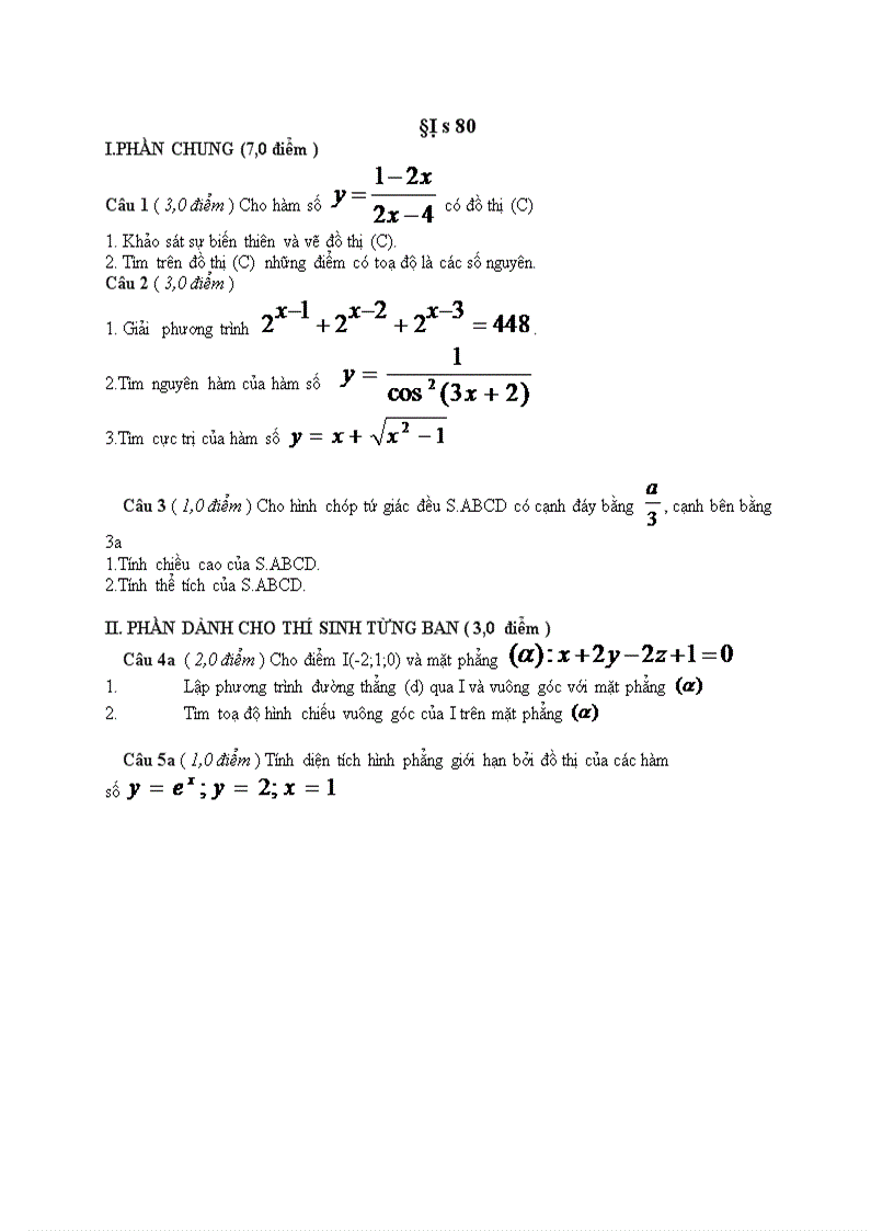 image for page Đề thi tốt nghiệp toán THPT 133
