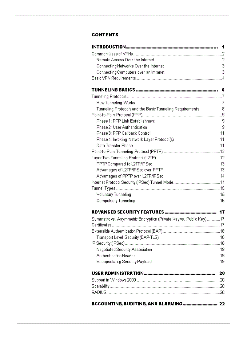 image for page Virtual Private Networking in Windown 2000 An overview