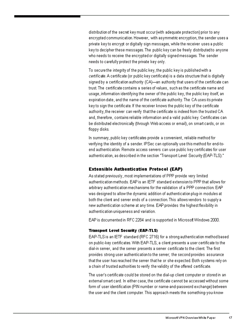 image for page Virtual Private Networking in Windown 2000 An overview