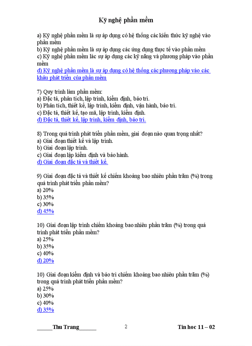 image for page Trắc nghiệm kỹ nghệ phần mềm