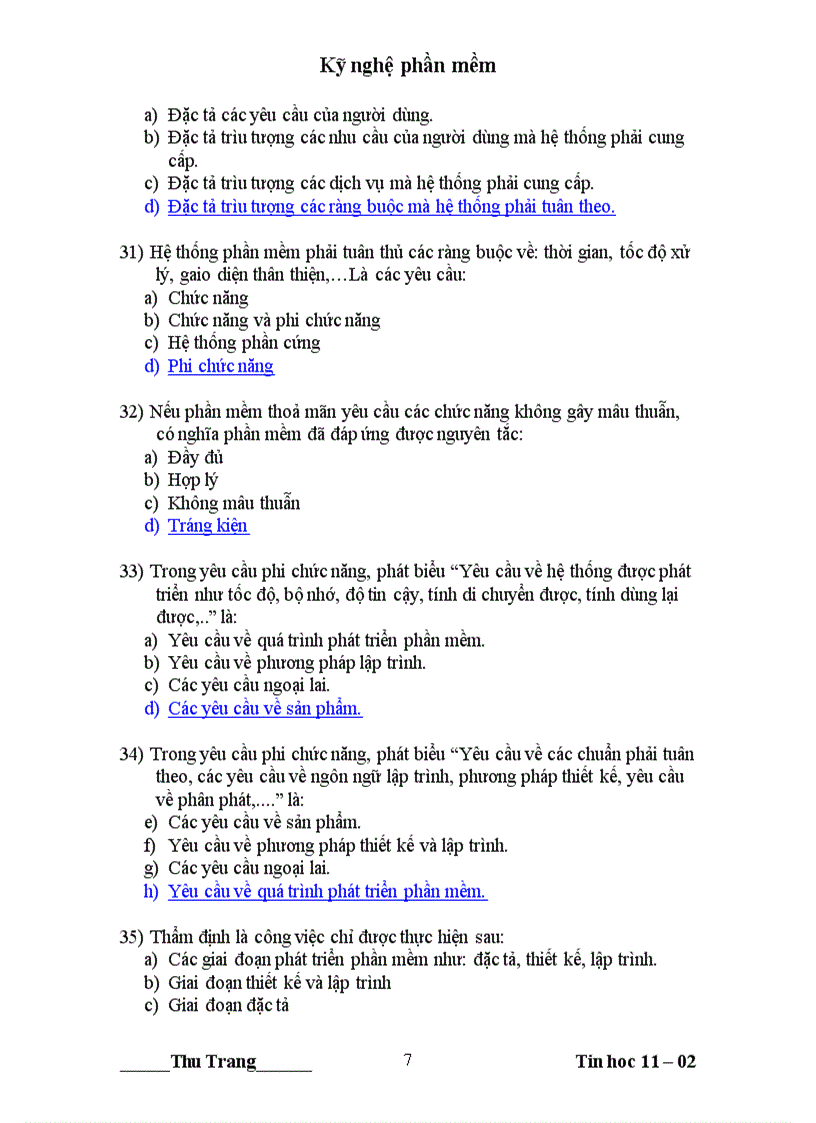 image for page Trắc nghiệm kỹ nghệ phần mềm