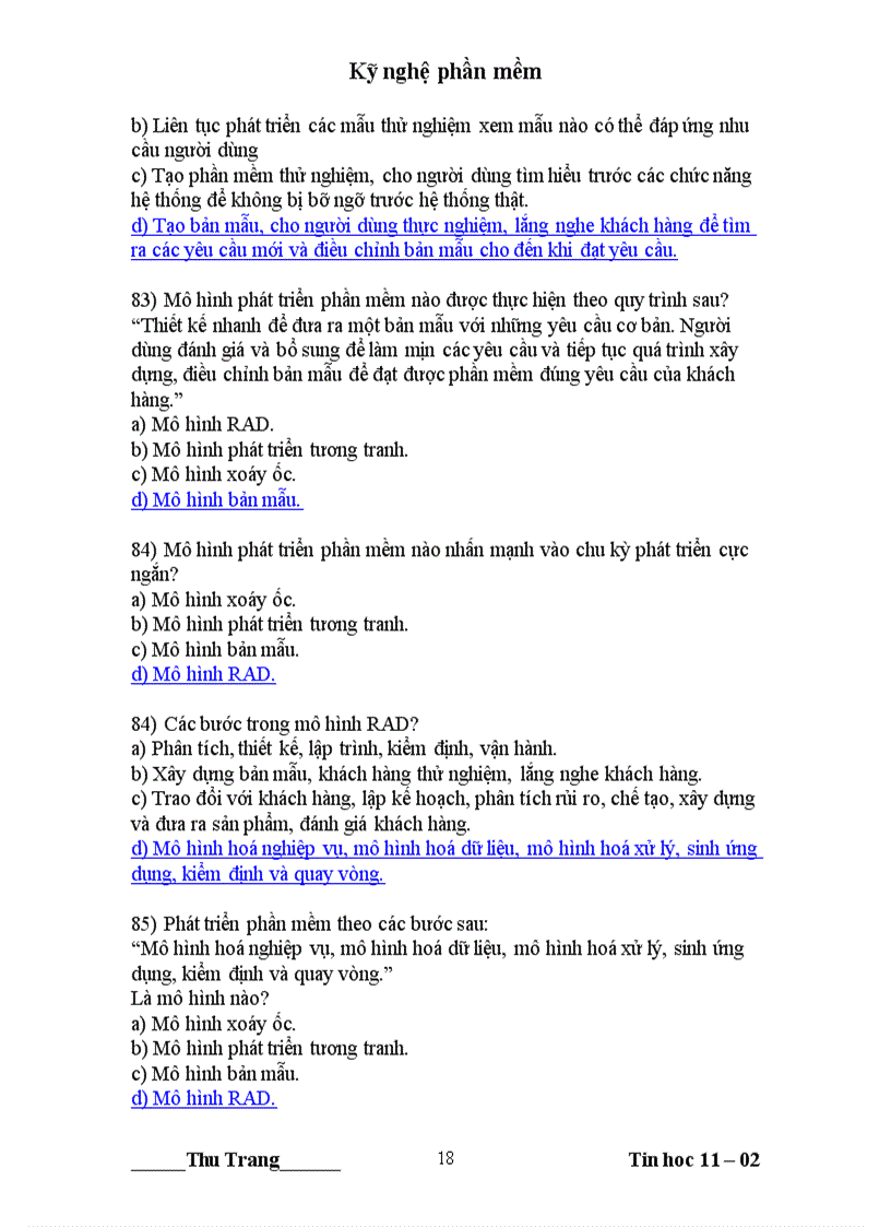 image for page Trắc nghiệm kỹ nghệ phần mềm