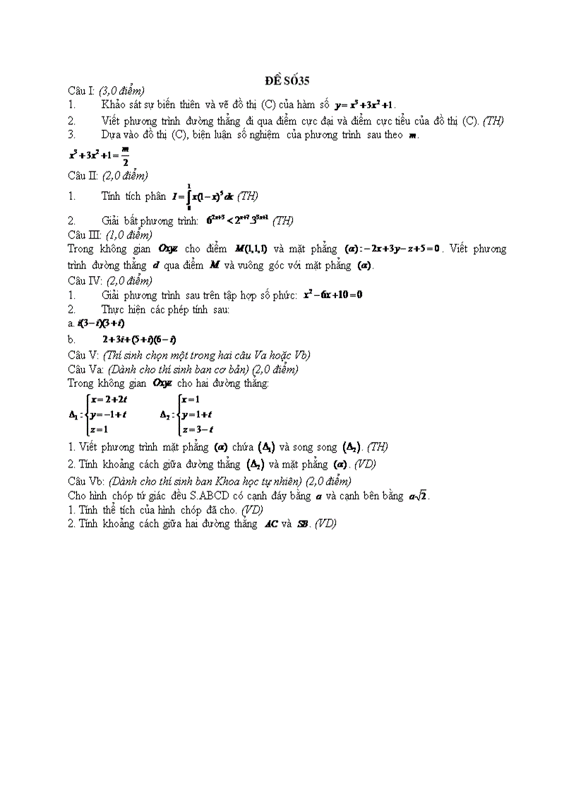 image for page Đề thi tốt nghiệp toán THPT 156