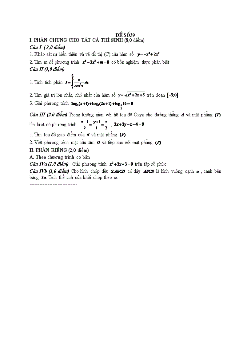 image for page Đề thi tốt nghiệp toán THPT 161