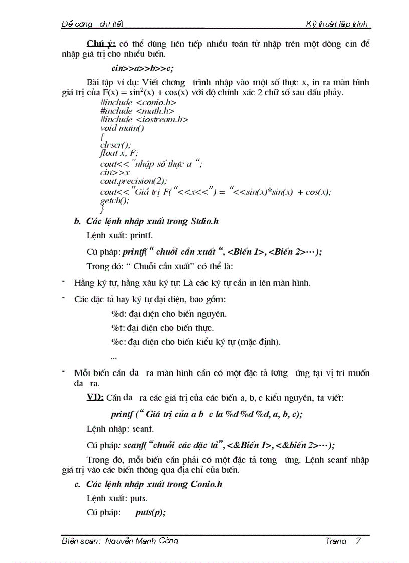 image for page Đề cương môn học Kỹ thuật lập trình 71 trang