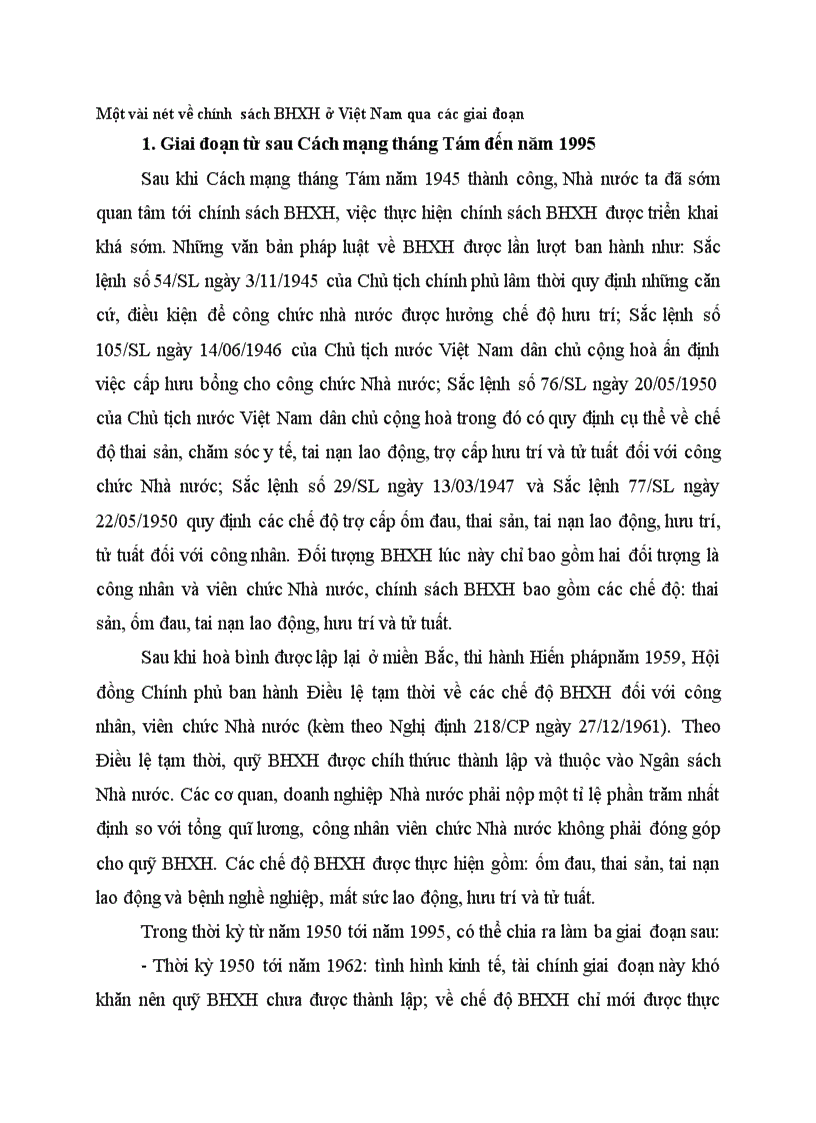 image for page Một vài nét về chính sách bảo hiểm xã hội ở Việt Nam qua các giai đoạn