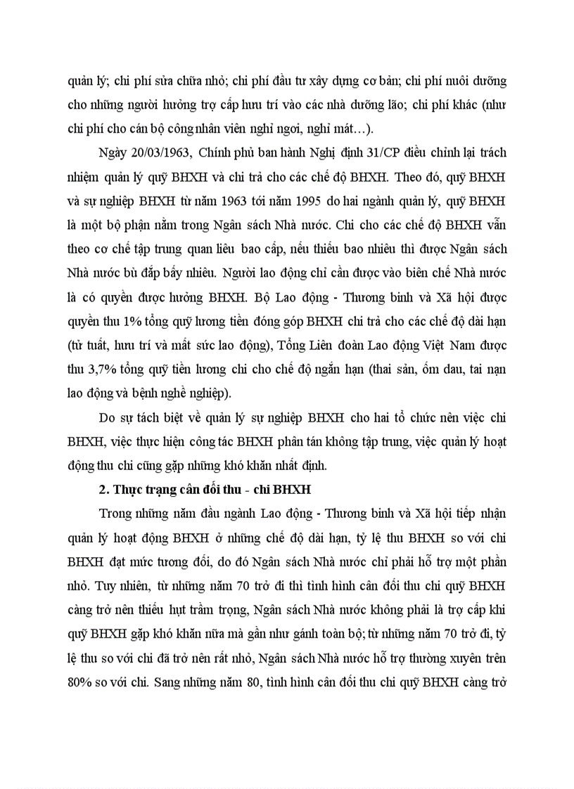 image for page Thực trạng quản lý hoạt động thu chi bảo hiểm xã hội ở Việt Nam giai đoạn trước năm 1995