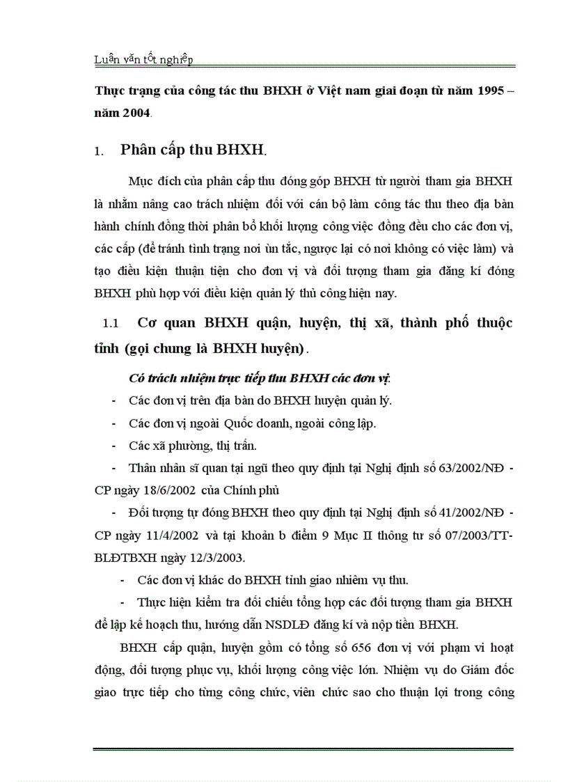 image for page Thực trạng của công tác thu bảo hiểm xã hội ở Việt nam giai đoạn từ năm 1995 năm 2004