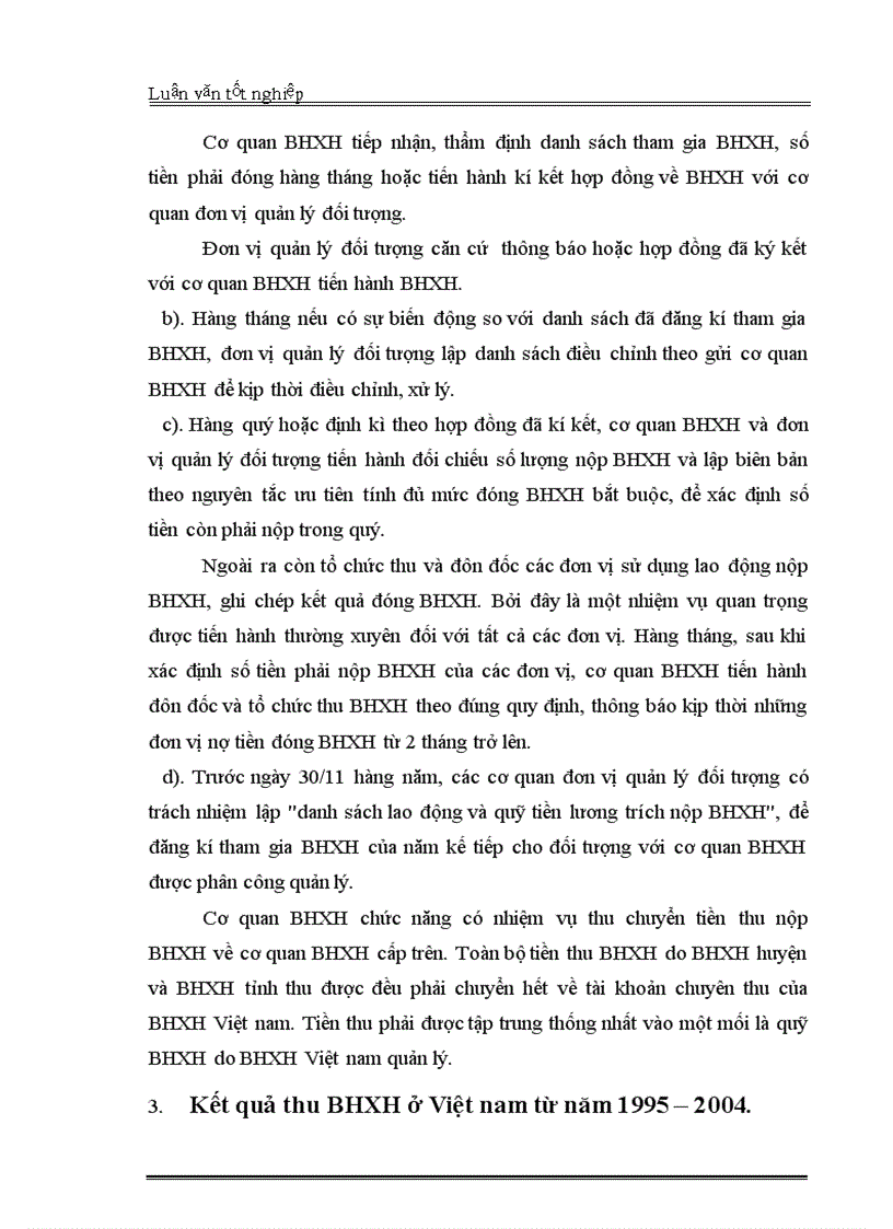 image for page Thực trạng của công tác thu bảo hiểm xã hội ở Việt nam giai đoạn từ năm 1995 năm 2004