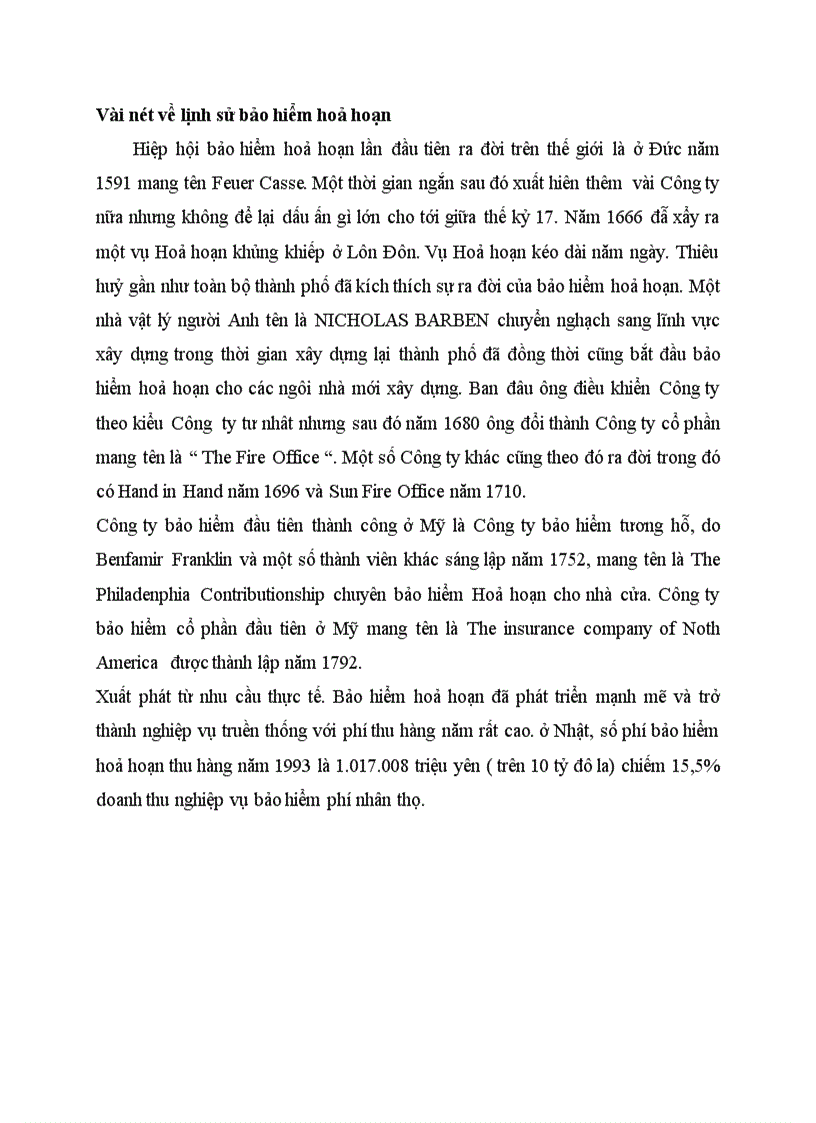 image for page Vài nét về lịnh sử bảo hiểm hoả hoạn