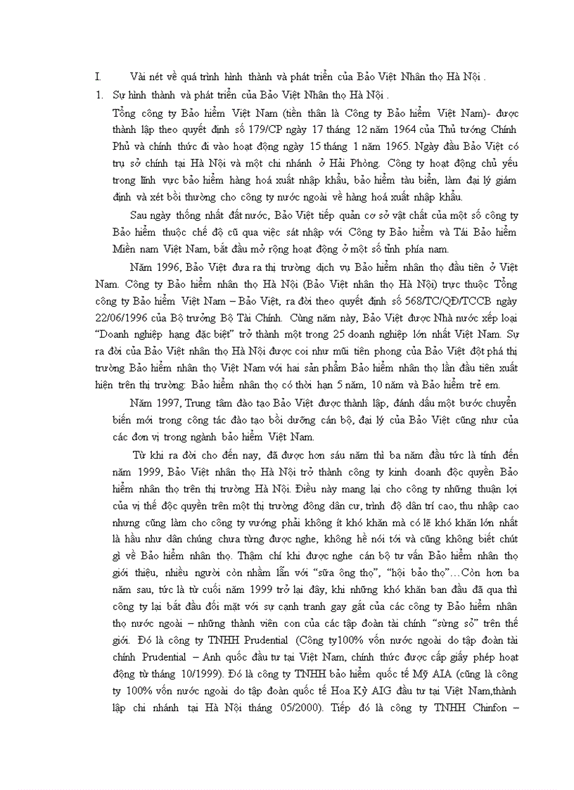 image for page Vài nét về quá trình hình thành và phát triển của Bảo Việt Nhân thọ Hà Nội