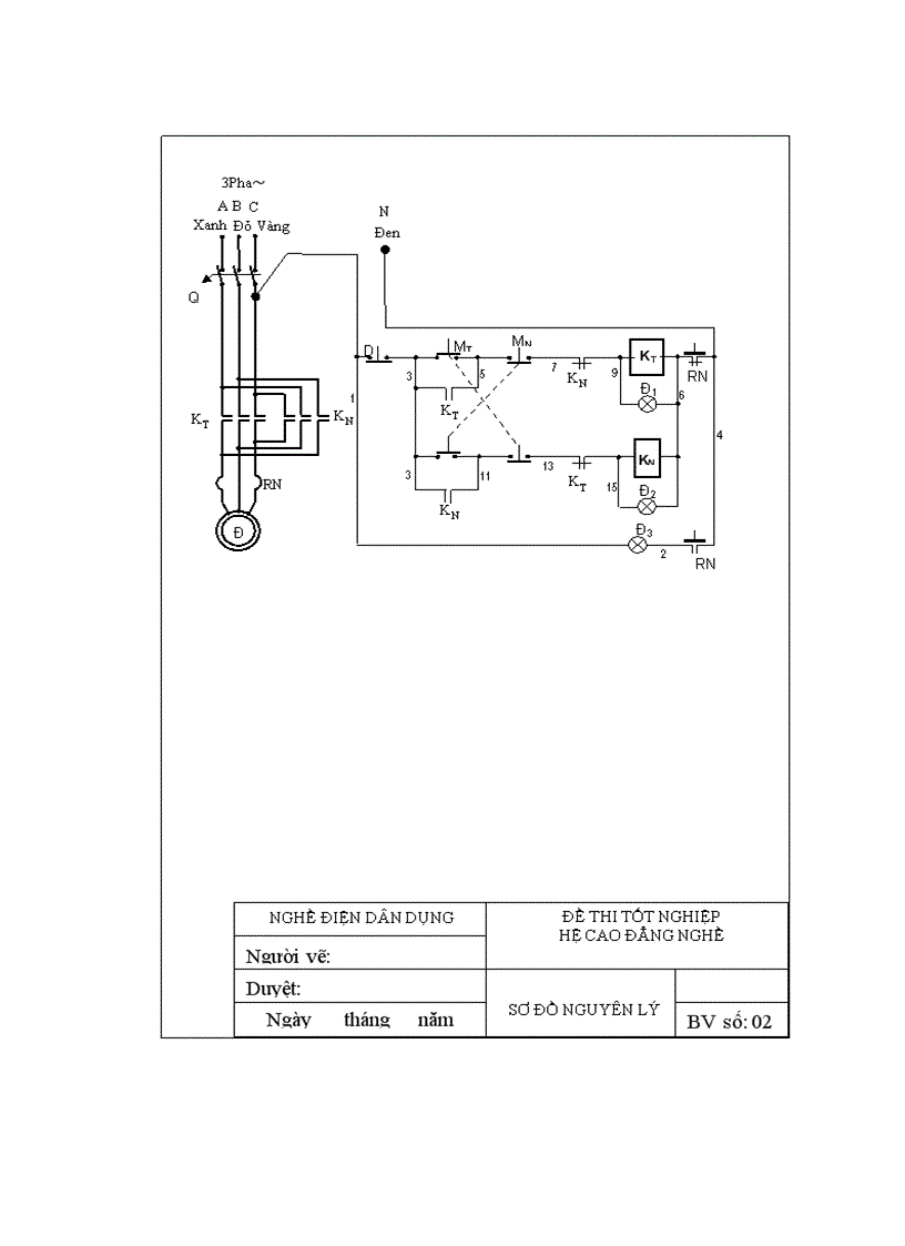 image for page Đề thi tốt nghiệp cao đẳng nghề khóa 2 2008 2011 lý thuyết điện dân dụng lt3 2