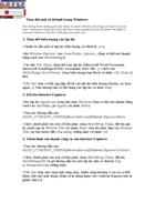 Thay đổi một số default trong Windows