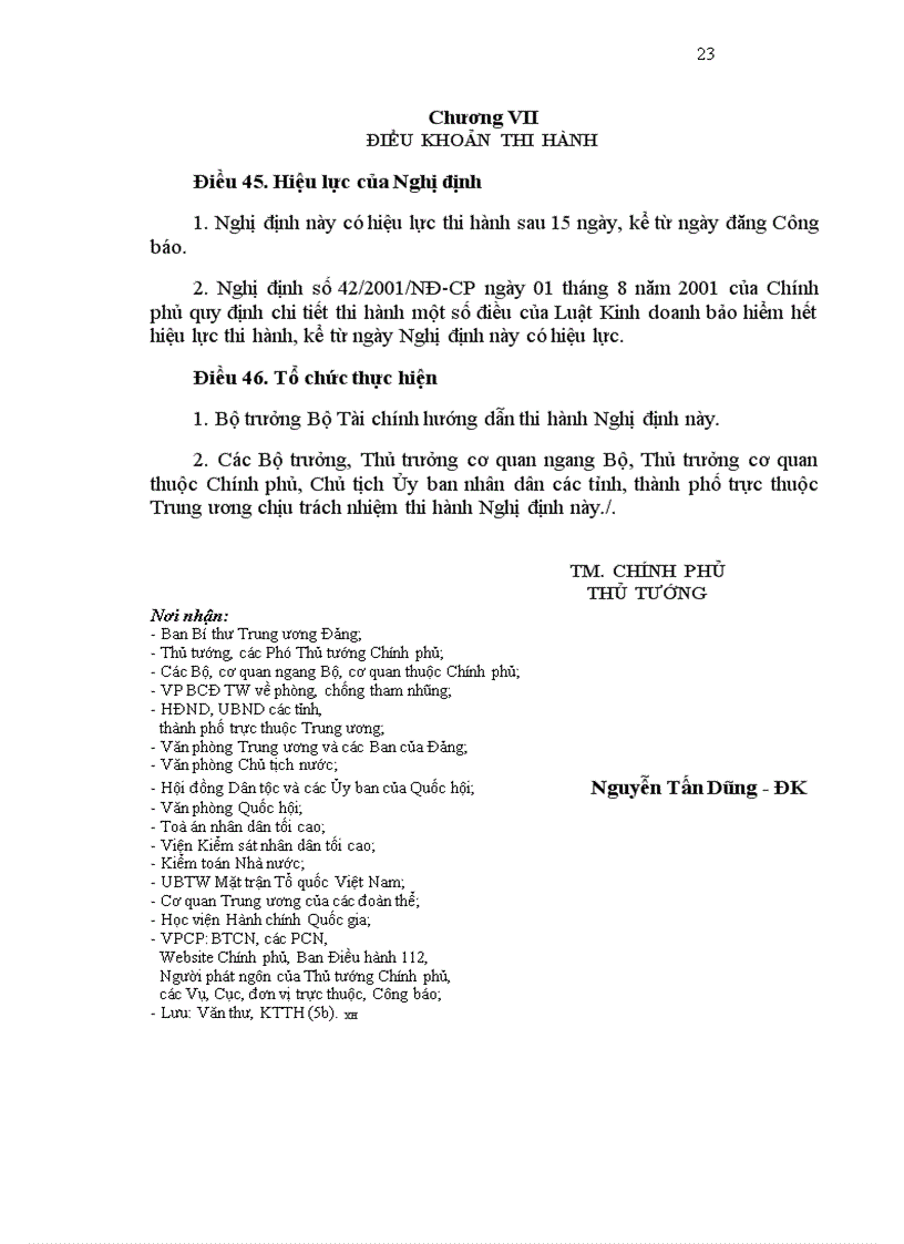 image for page Nghị định 45 2007 hướng dẫn luật kinh doanh bảo hiểm