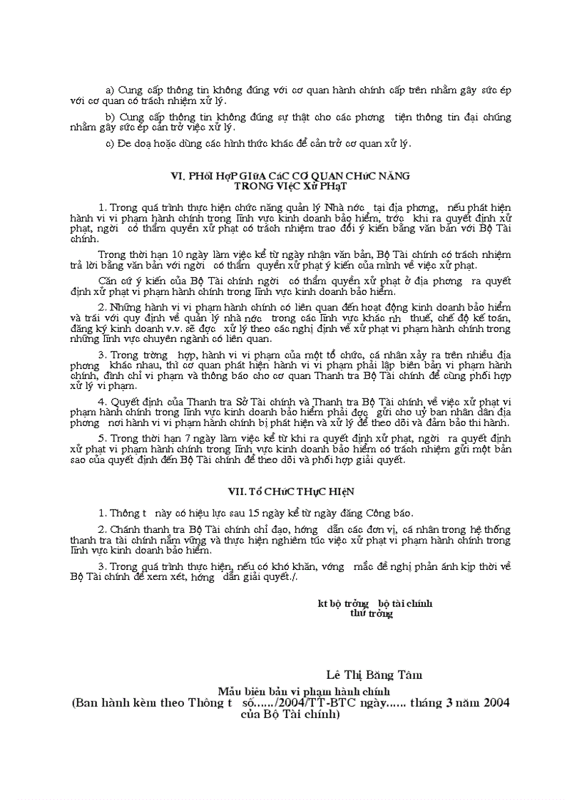 image for page Thông tư 34 2004 của chính phủ quy định xử phạt vi phạm hành chính trong lĩnh vực kinh doanh BH