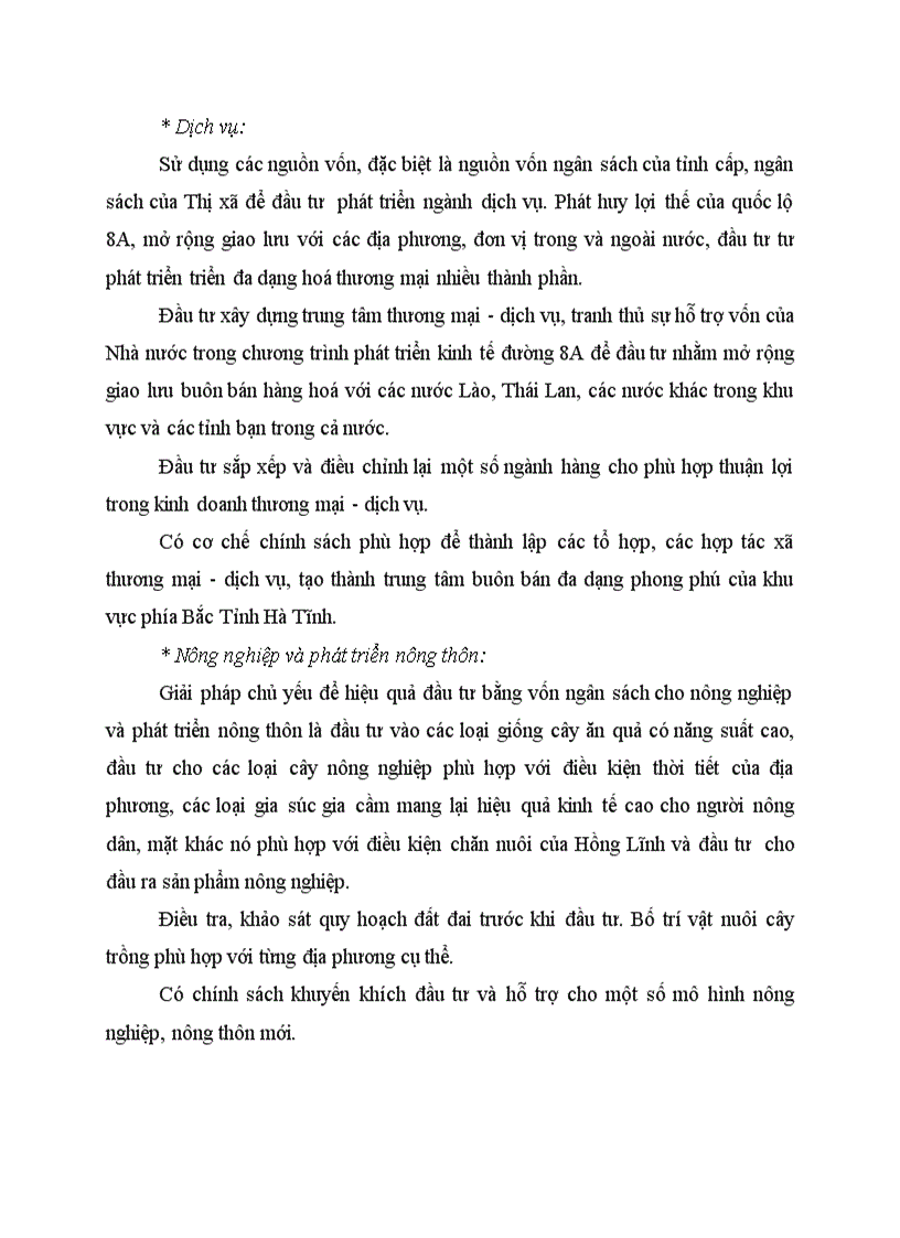 image for page Các giải pháp sử dụng hiệu quả vốn đầu tư từ nguồn vốn ngân sách Nhà nước cho đầu tư phát triển trên địa bàn Thị xã Hồng Lĩnh giai đoạn 2006 2010
