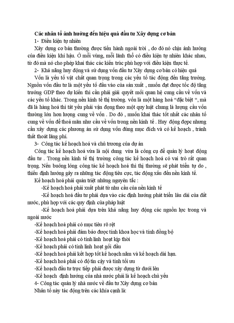 image for page Các nhân tố ảnh hưởng đến hiệu quả đầu tư Xây dựng cơ bản