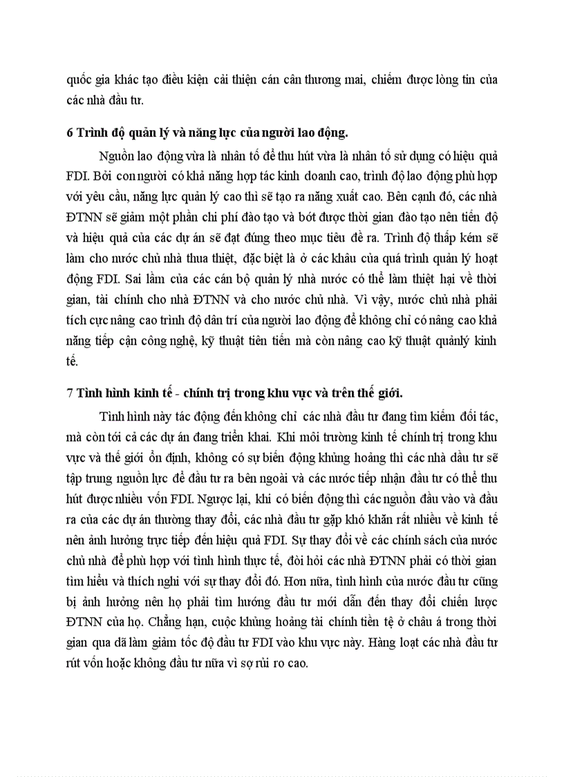 image for page Các nhân tố ảnh hưởng tới việc thu hút FDI vào các vùng kinh tế