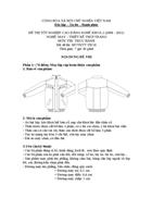 Đề thi tốt nghiệp cao đẳng nghề khóa 2 2008 2011 May thiết kế thời trang Lí thuyết thực hành Hướng dẫn giải 18 2