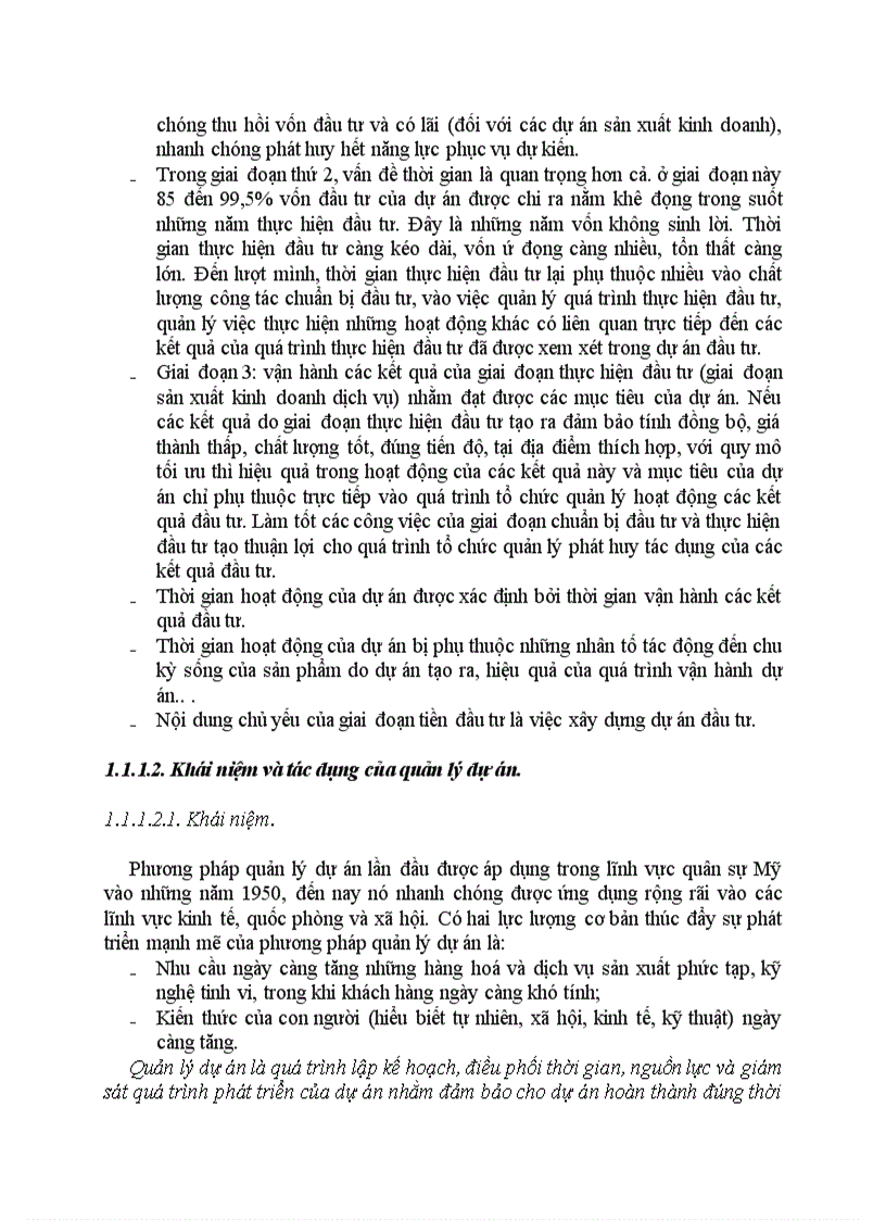 image for page Khái niệm về dự án và quản lý dự án đầu tư