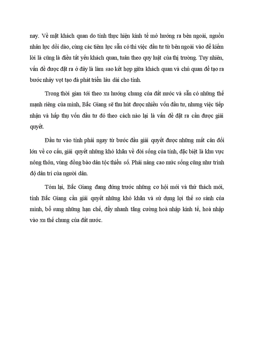 image for page Khái quát chung về tình hình kinh tế xã hội tỉnh Băc Giang