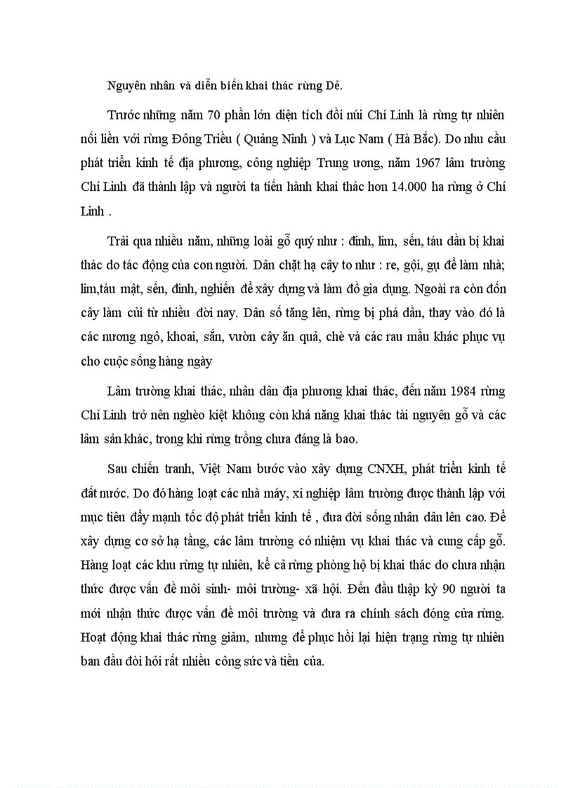 image for page Nguyên nhân và diễn biến khai thác rừng Dẻ