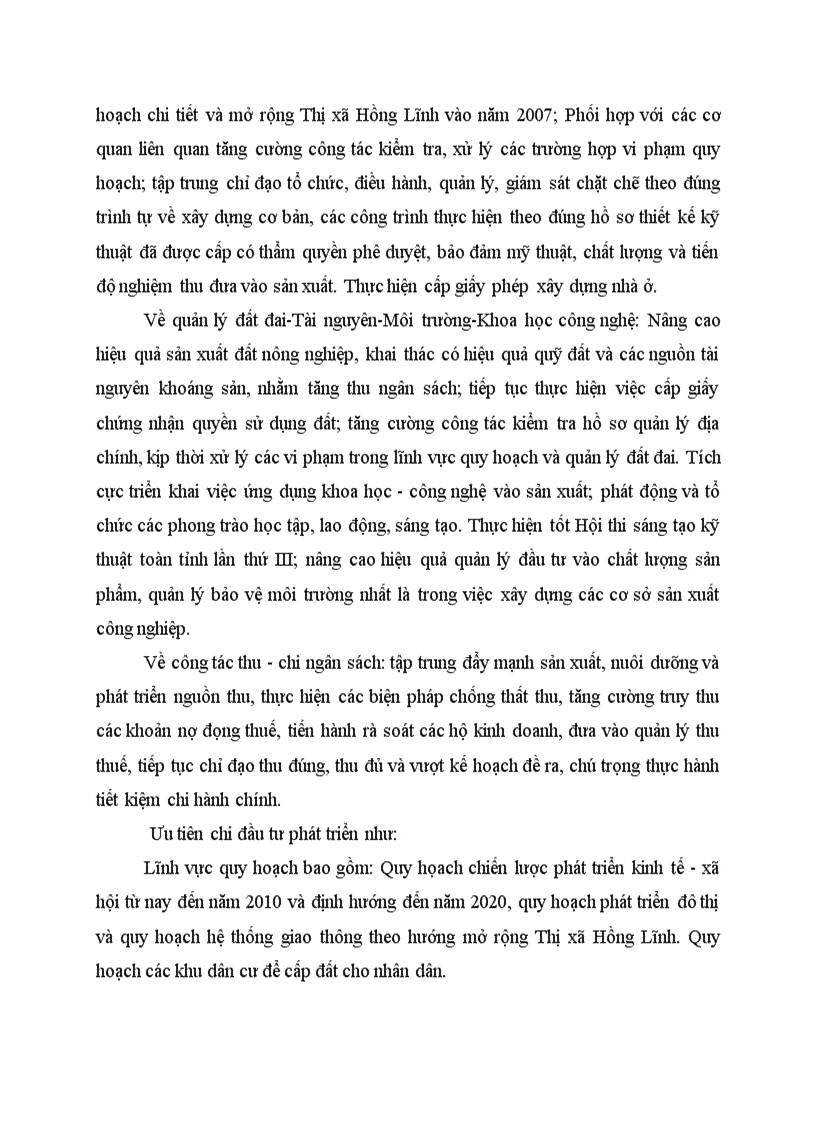 image for page Phương hướng và mục tiêu cho việc sử dụng hiệu quả vốn ngân sách Nhà nước đầu tư phát triển trên địa bàn Thị xã Hồng Lĩnh giai đoạn 2006 2010