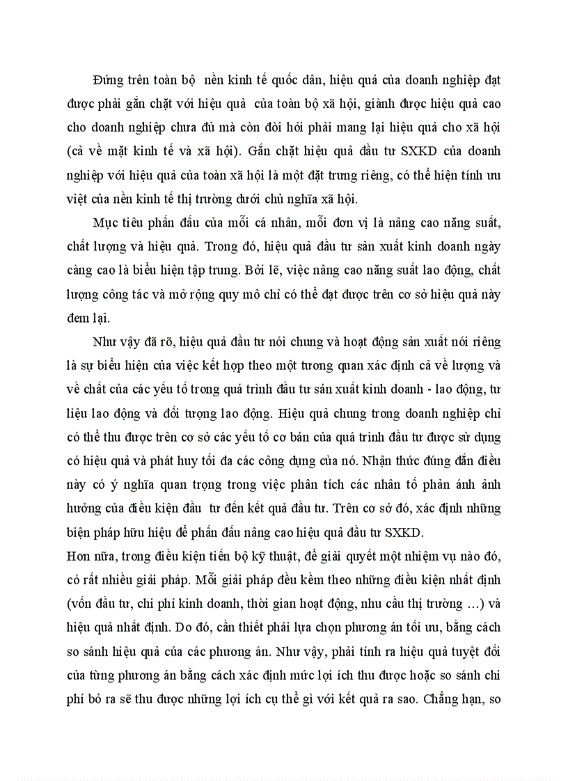 image for page Sự cần thiết của việc nâng cao hiệu quả đầu tư sản xuất kinh doanh trong doanh nghiệp