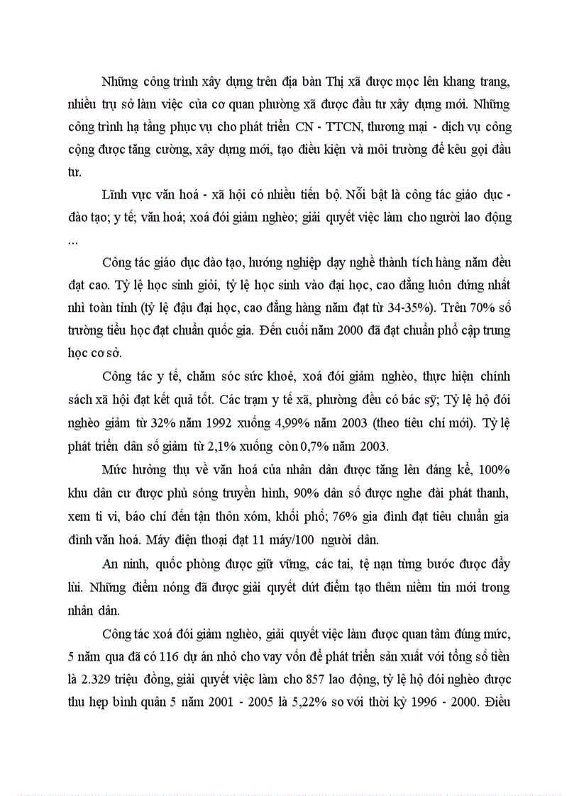 image for page Thực trạng đầu tư từ vốn ngân sách được cấp của thị xã Hồng Lĩnh giai đoạn 2001 2005