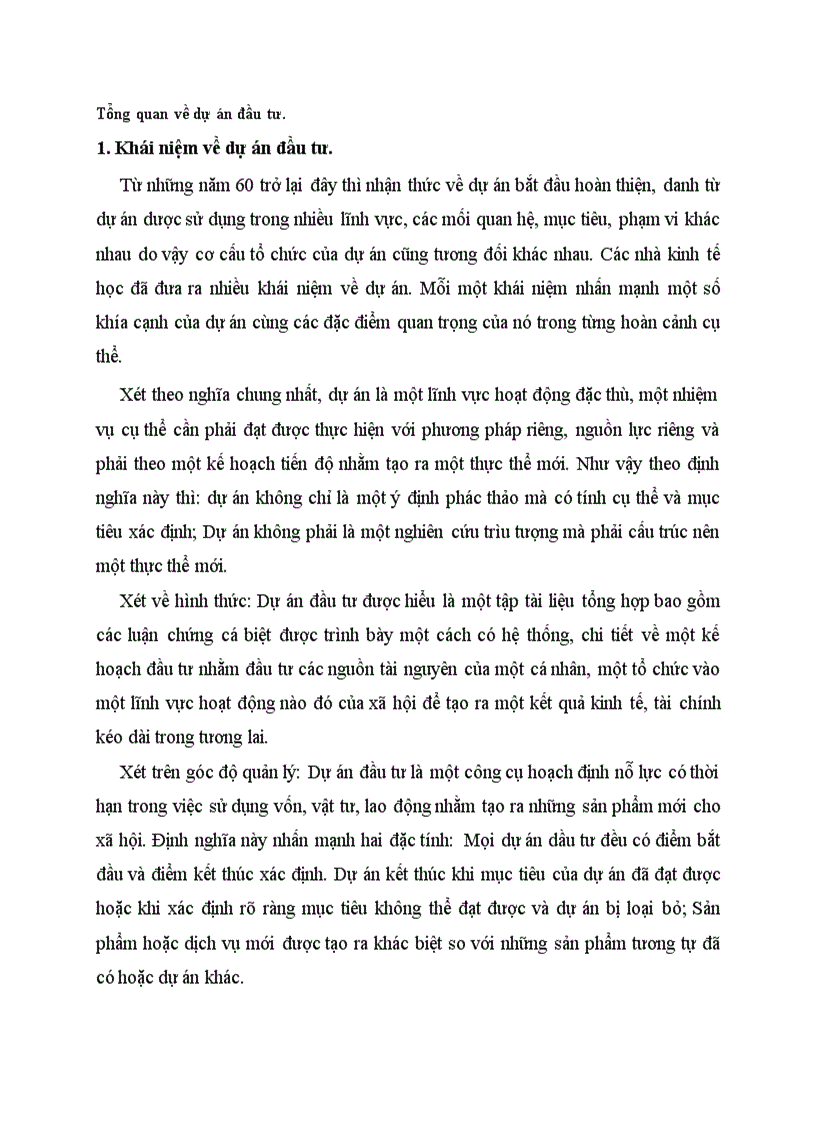 image for page Tổng quan về dự án đầu tư 1