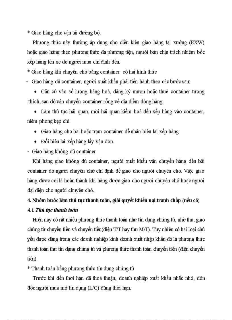 image for page Các nhóm bước nghiệp vụ cơ bản trong quy trình thực hiện hợp đồng xuất khẩu