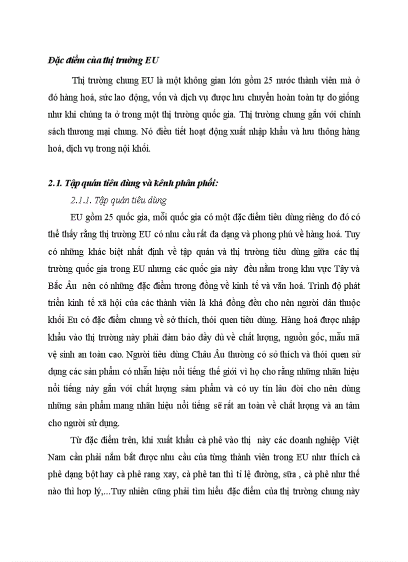 image for page Đặc điểm của thị trường EU