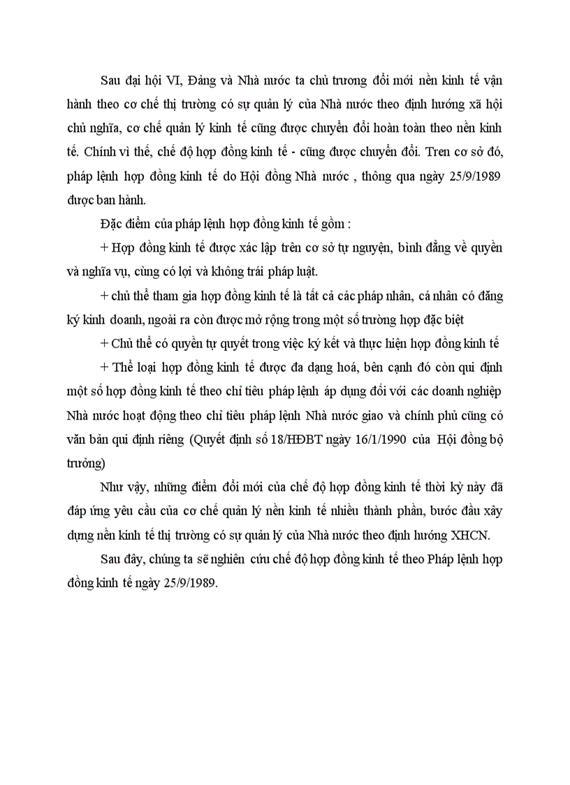 image for page Đặc điểm hình thành và phát triển của hợp đồng kinh tế