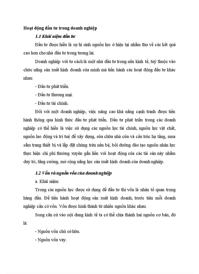 image for page Hoạt động đầu tư trong doanh nghiệp