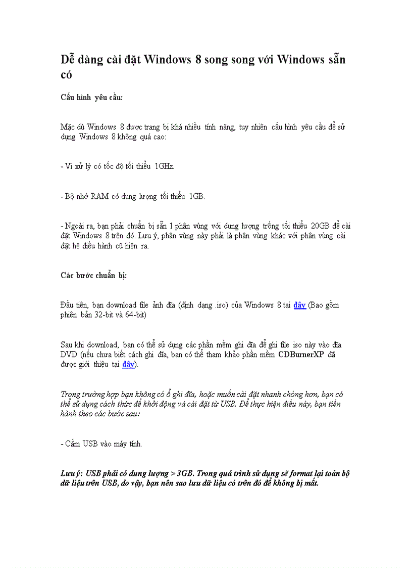 image for page Dễ dàng cài đặt Windows 8 song song với Windows sẵn có