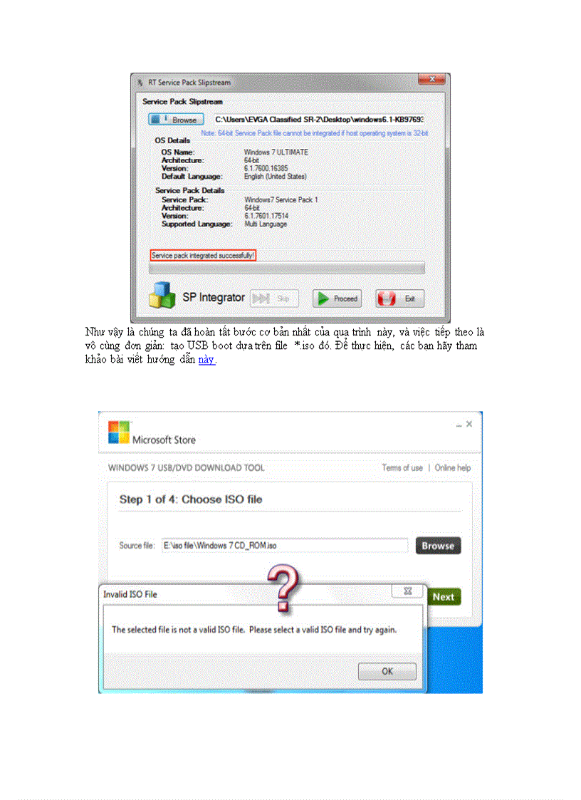 Rút ngắn quá trình cài đặt cập nhật Windows 7 với Slipstreaming và USB