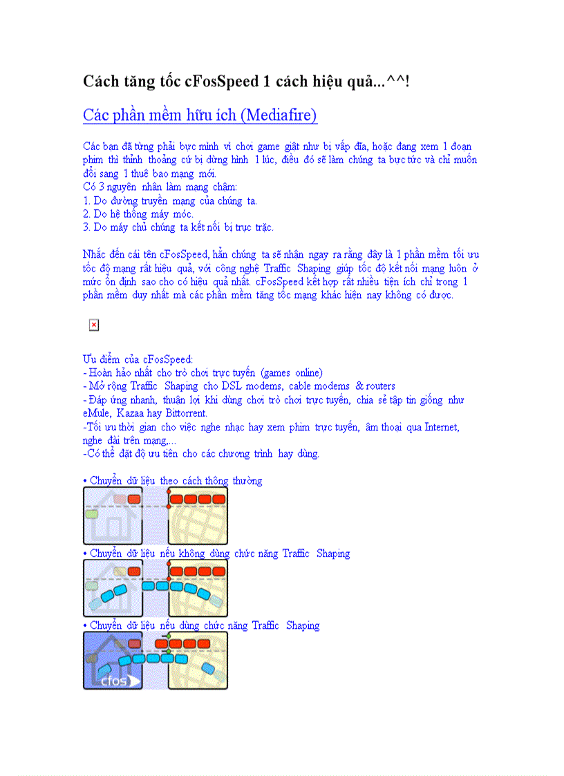 image for page Cách tăng tốc cFosSpeed 1 cách hiệu quả